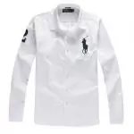 polo ralph lauren hommes coton chemise skinny slim 2019U big pony berlin blance